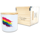 Vela Vegetal Aromática Diversidade | Flag - Caixa De Madeira